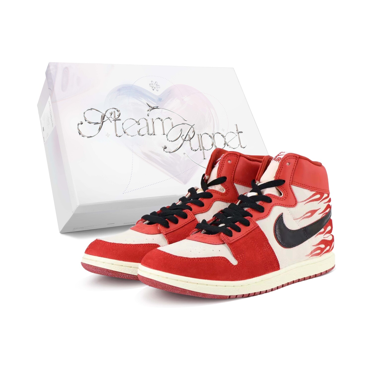 

Кроссовки Nike Air Ship Vintage Basketball Shoes Men High-top Beige/Red, цвет Song of Fire