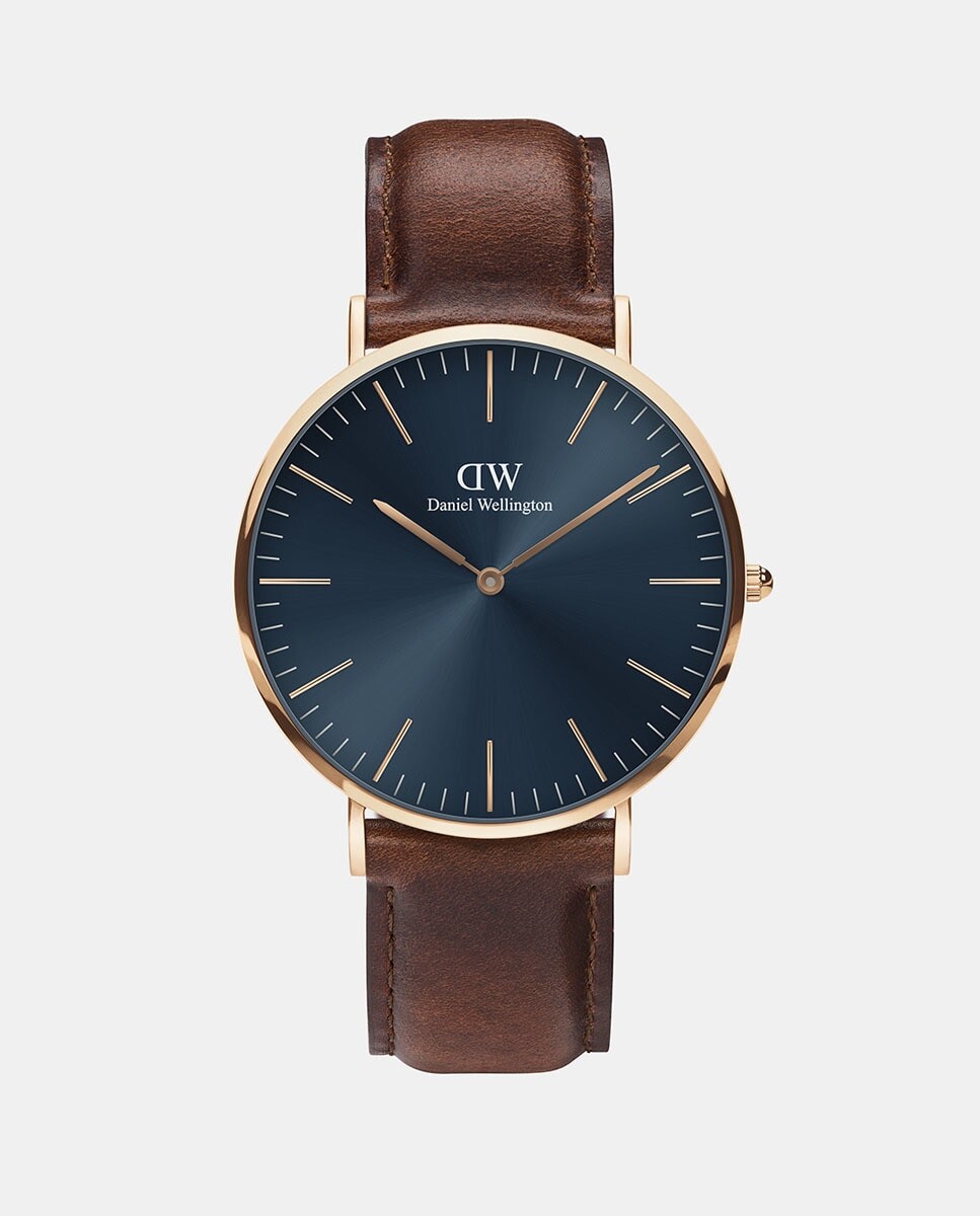 Classic Revival DW00100626 Коричневые кожаные мужские часы Daniel Wellington, коричневый daniel wellington classic st mawes