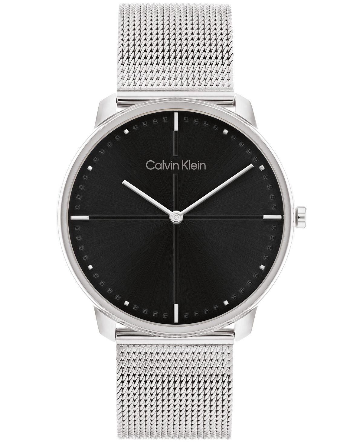 

Унисекс, серебристые часы-браслет из нержавеющей стали, 40 мм Calvin Klein