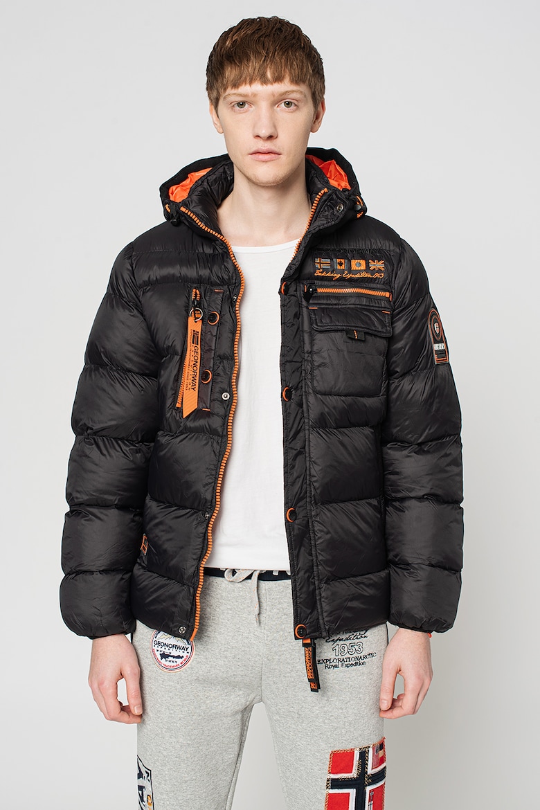 Стеганая зимняя куртка Citernier с капюшоном Geo Norway, черный