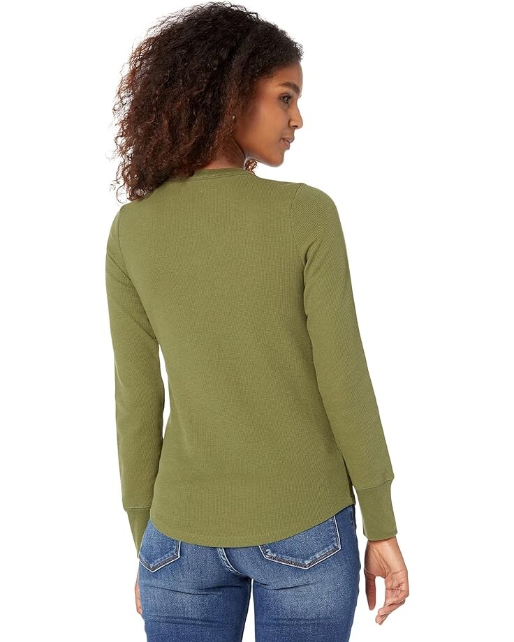 

Топ U.S. POLO ASSN. Long Sleeve Thermal Henley Top, цвет Cypress Olive