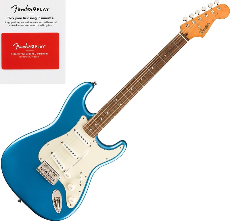 Электрогитара Squier Classic Vibe '60s Stratocaster, Lake Placid Blue w/ Fender Play Card электрогитара fender squier classic vibe 60s stratocaster lrl lake placid blue