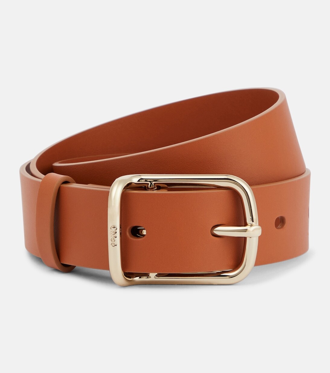 

Кожаный ремень Chloé, коричневый