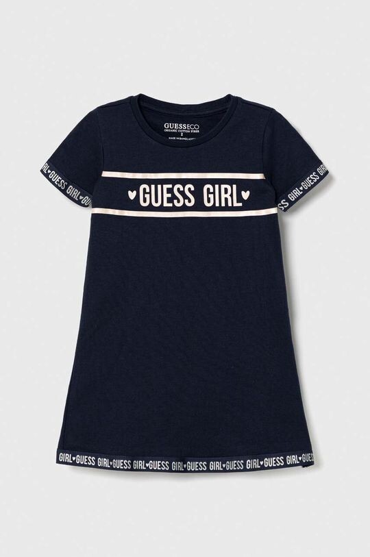 

Детское хлопковое платье Guess, темно-синий