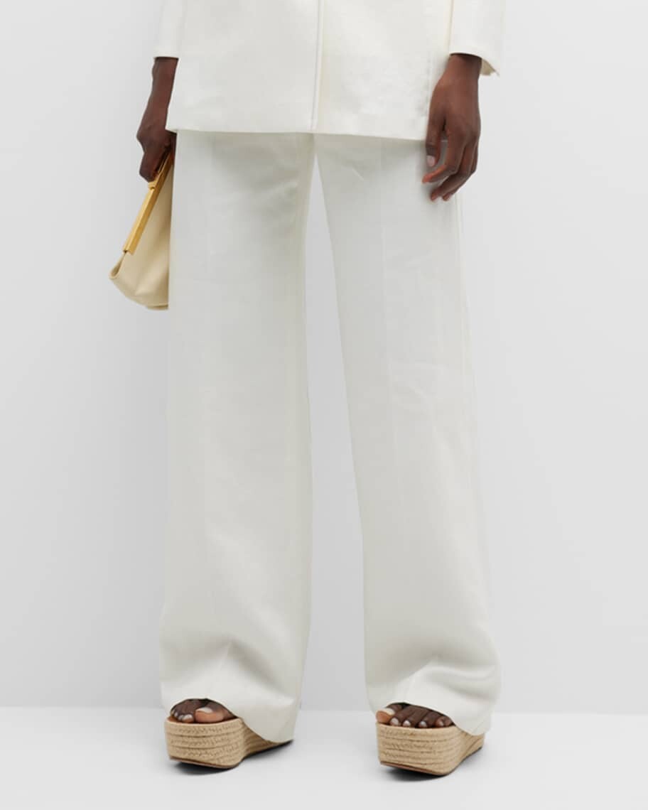 

Брюки прямого кроя из льна Brusson Max Mara