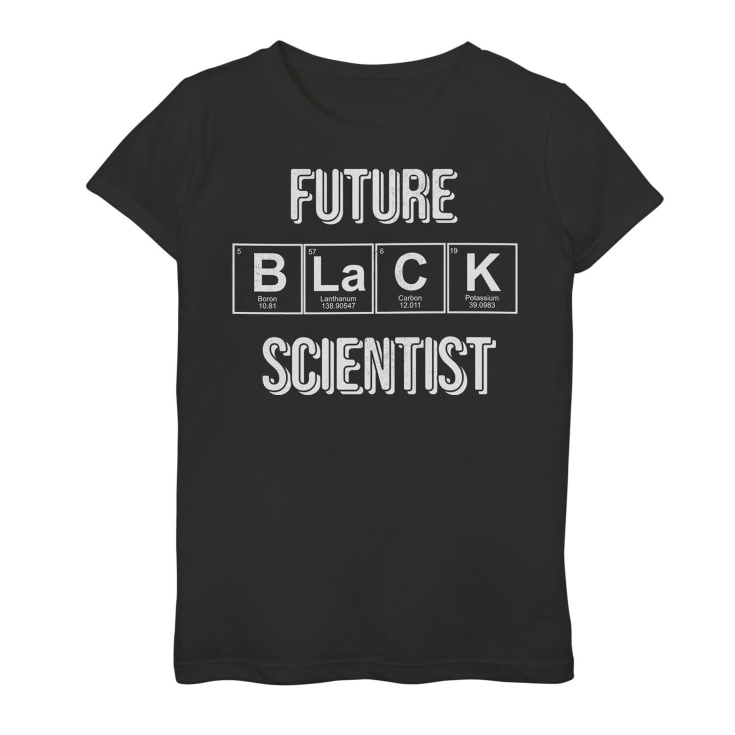 

Черная футболка Future Scientist с квадратами для девочек 7–16 лет Licensed Character