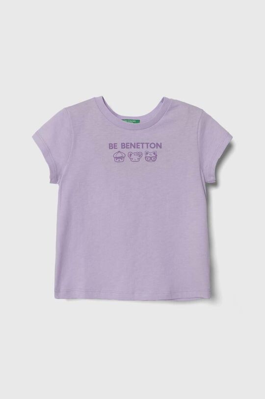 

United Colors of Benetton Детская хлопковая футболка, фиолетовый