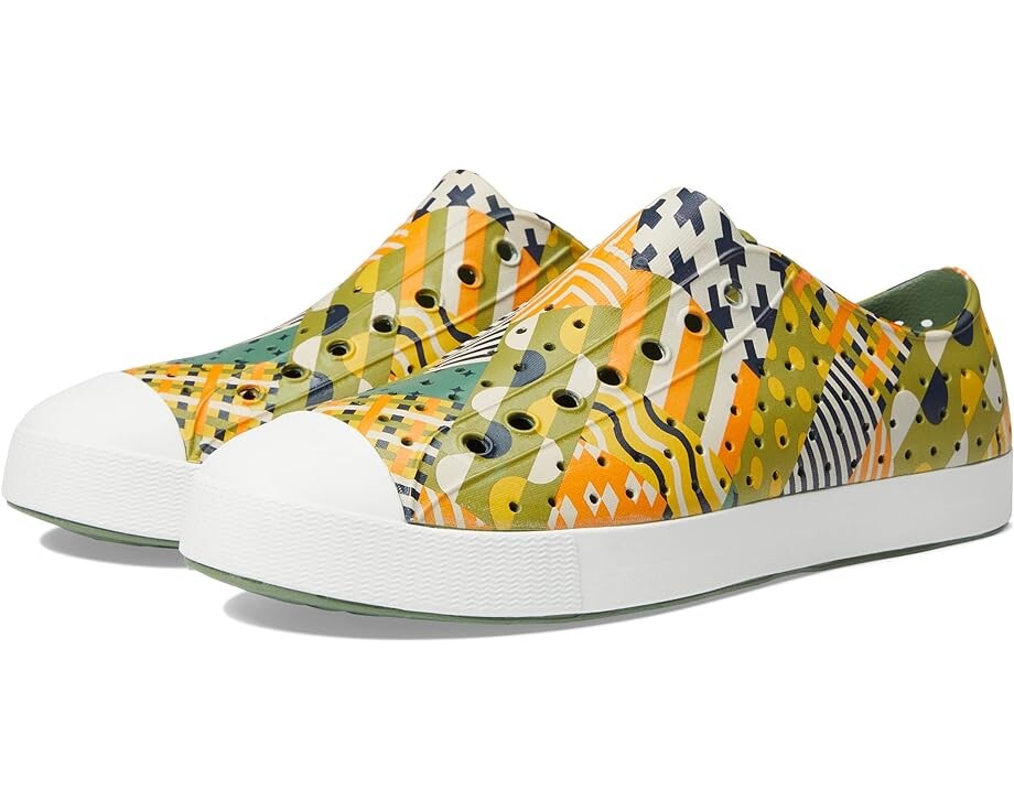 

Кроссовки Native Shoes Jefferson Print, цвет Loch Green/Shell White/Loch Mosaic