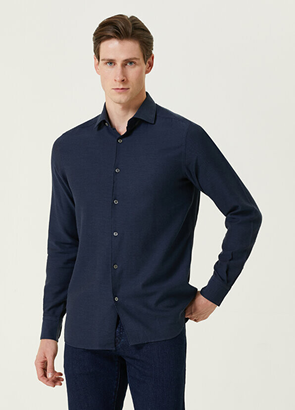 

Темно-синяя рубашка Zegna