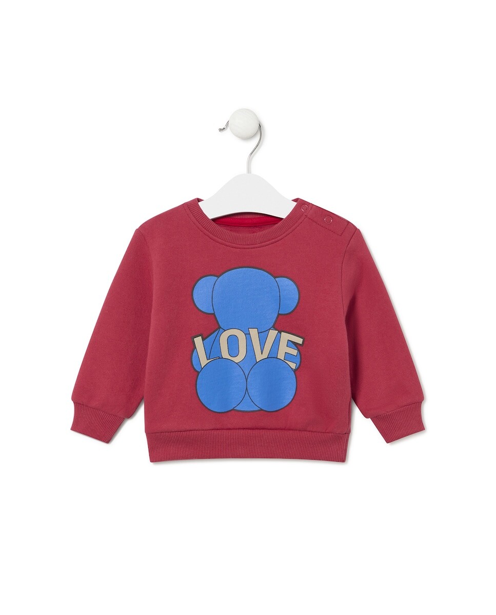

Хлопковый свитшот Love Bear Tous, гранатовый