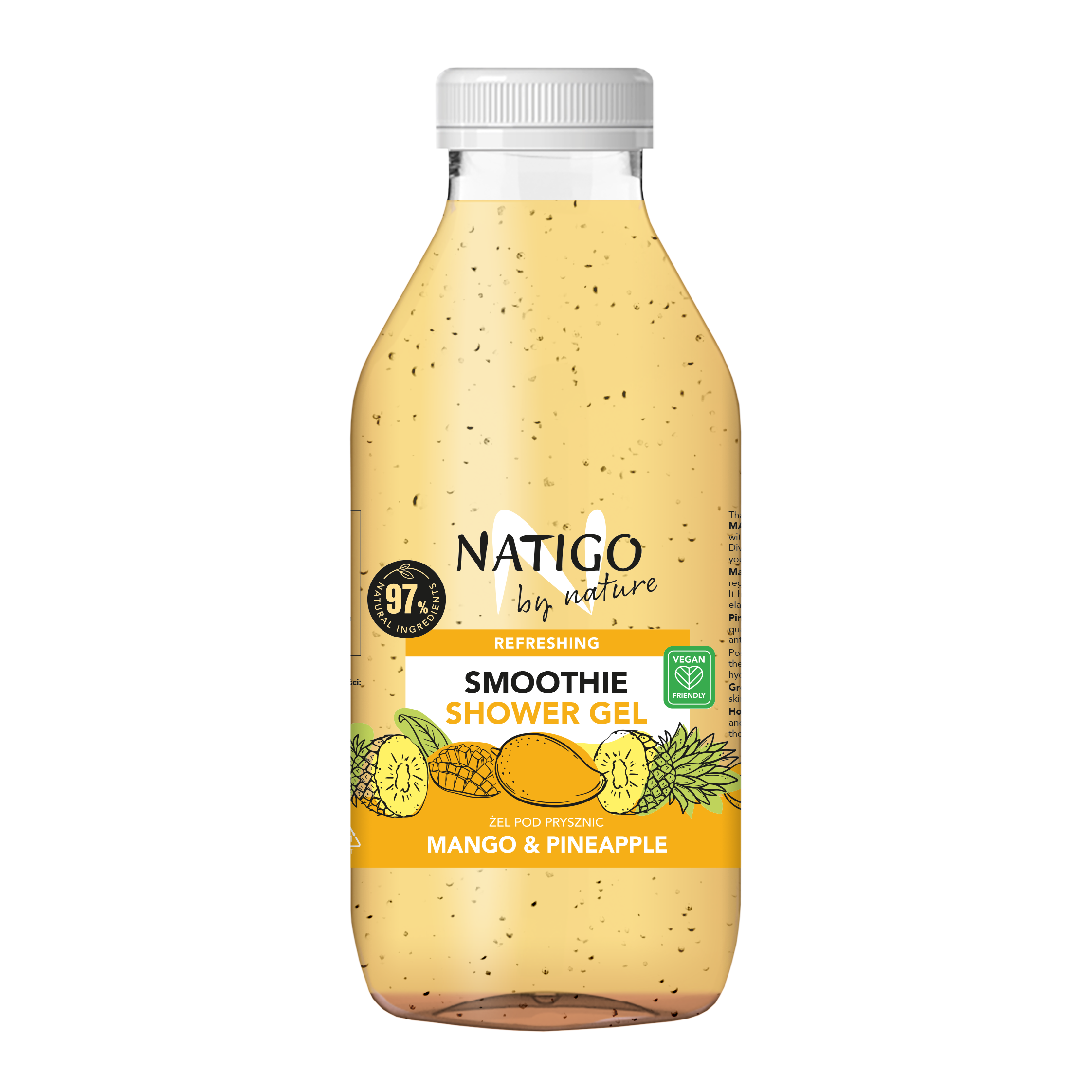 цена Смузи для душа Natigo By Nature Mango&Pineapple, 400 мл