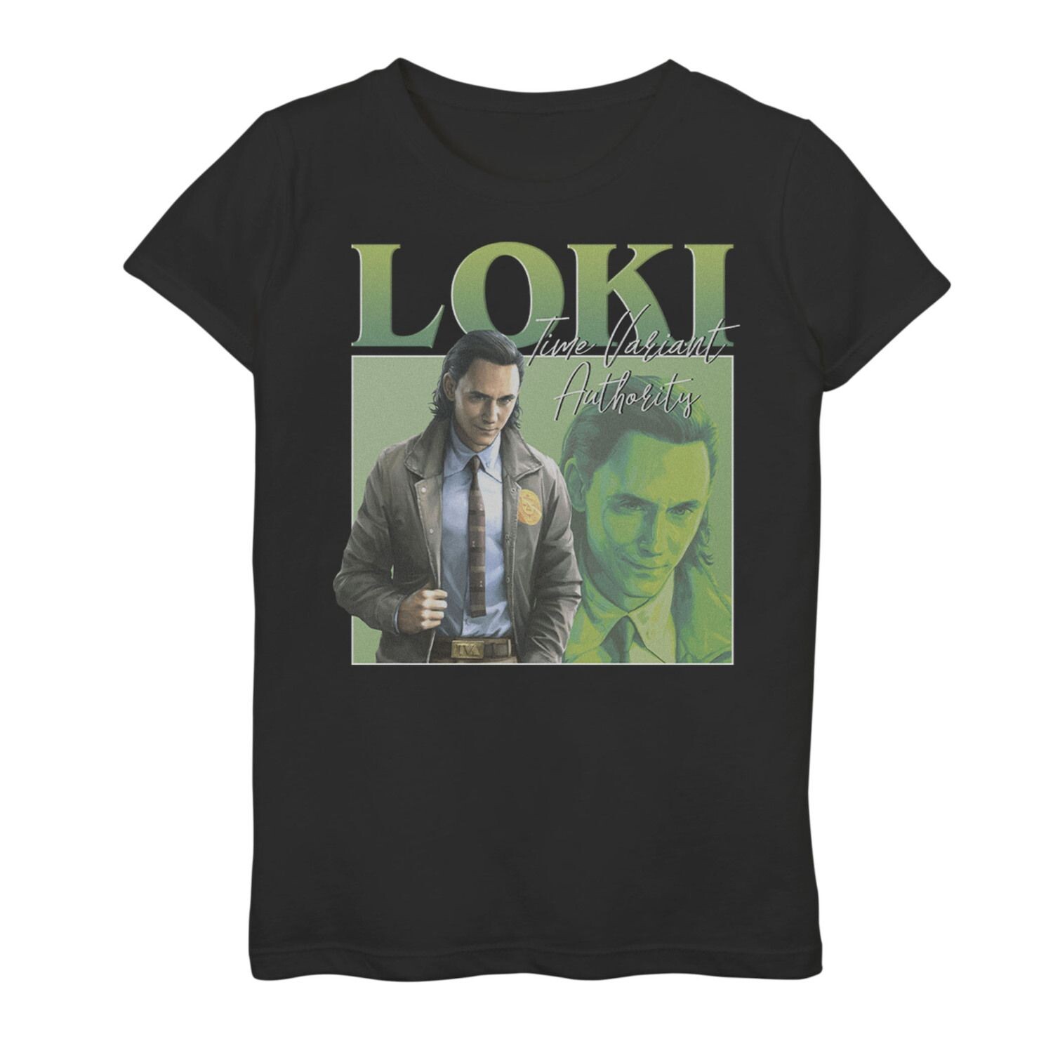 

Футболка с рисунком «Marvel Loki Time Variance Authority Loki» для девочек 7–16 лет с двойным изображением Marvel