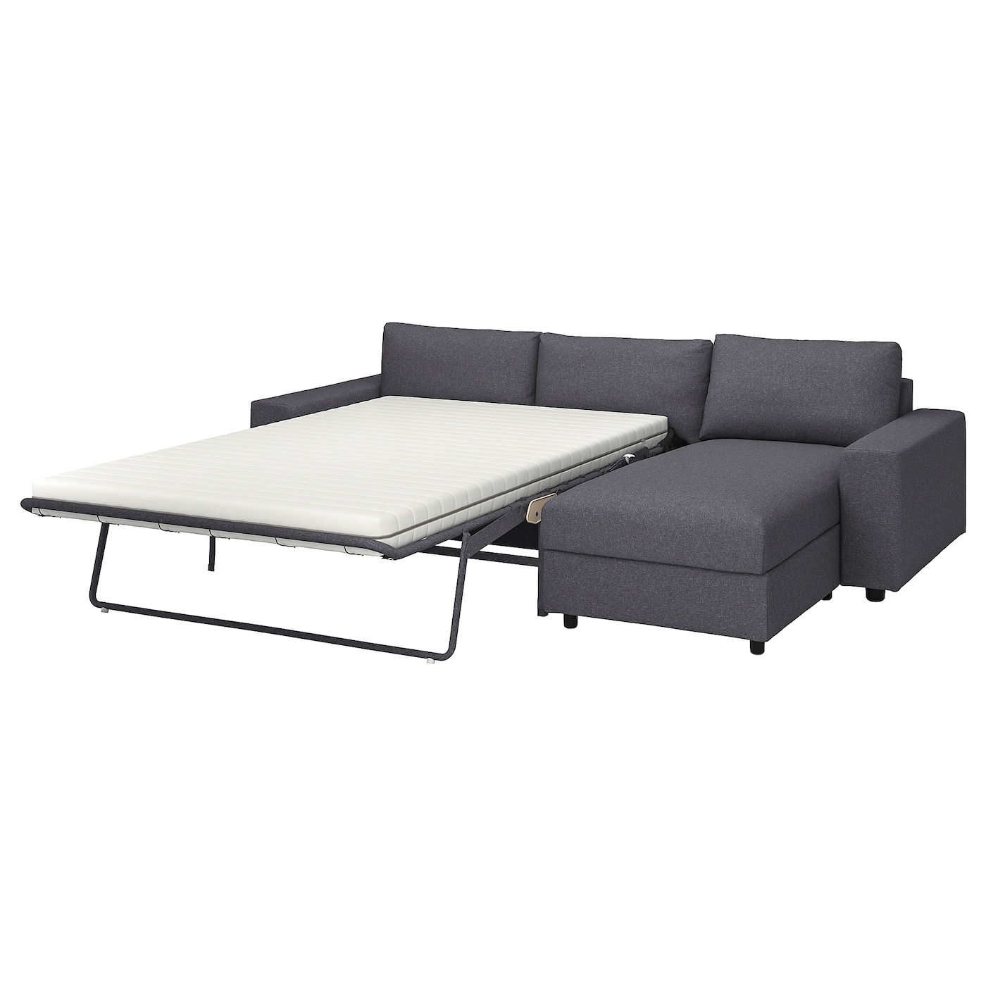 ВИМЛЕ 3-местный диван-кровать + диван, с широкими подлокотниками Гуннаред/средний серый VIMLE IKEA диван прямой смарт mille 04 3 х местный с подлокотниками еврокнижка а2491530055