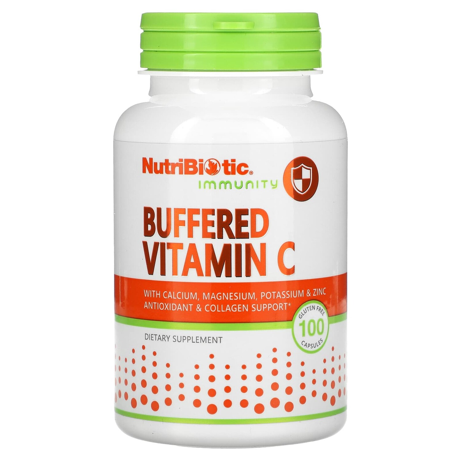 

Immunity, буферизованный витамин C, 100 капсул без глютена, NutriBiotic
