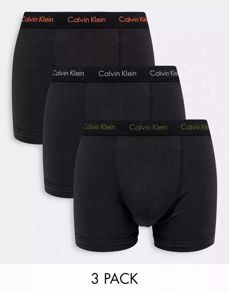 

Набор из 3 черных боксеров Calvin Klein с поясом с контрастным логотипом