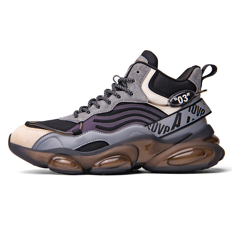 

Мужские кроссовки для повседневной носки, средний верх Bangney, цвет Black and gray shoes