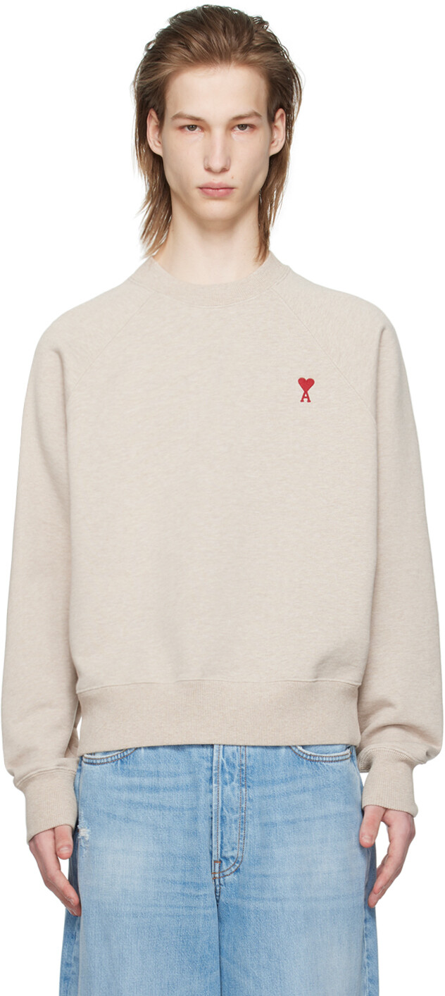 

Бежевый свитшот Ami de Cœur Ami Paris, цвет Light beige