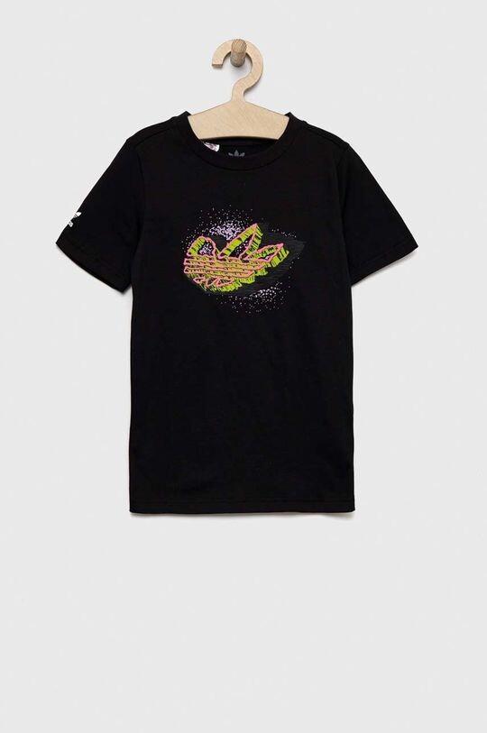 

Детская хлопковая футболка adidas Originals, черный