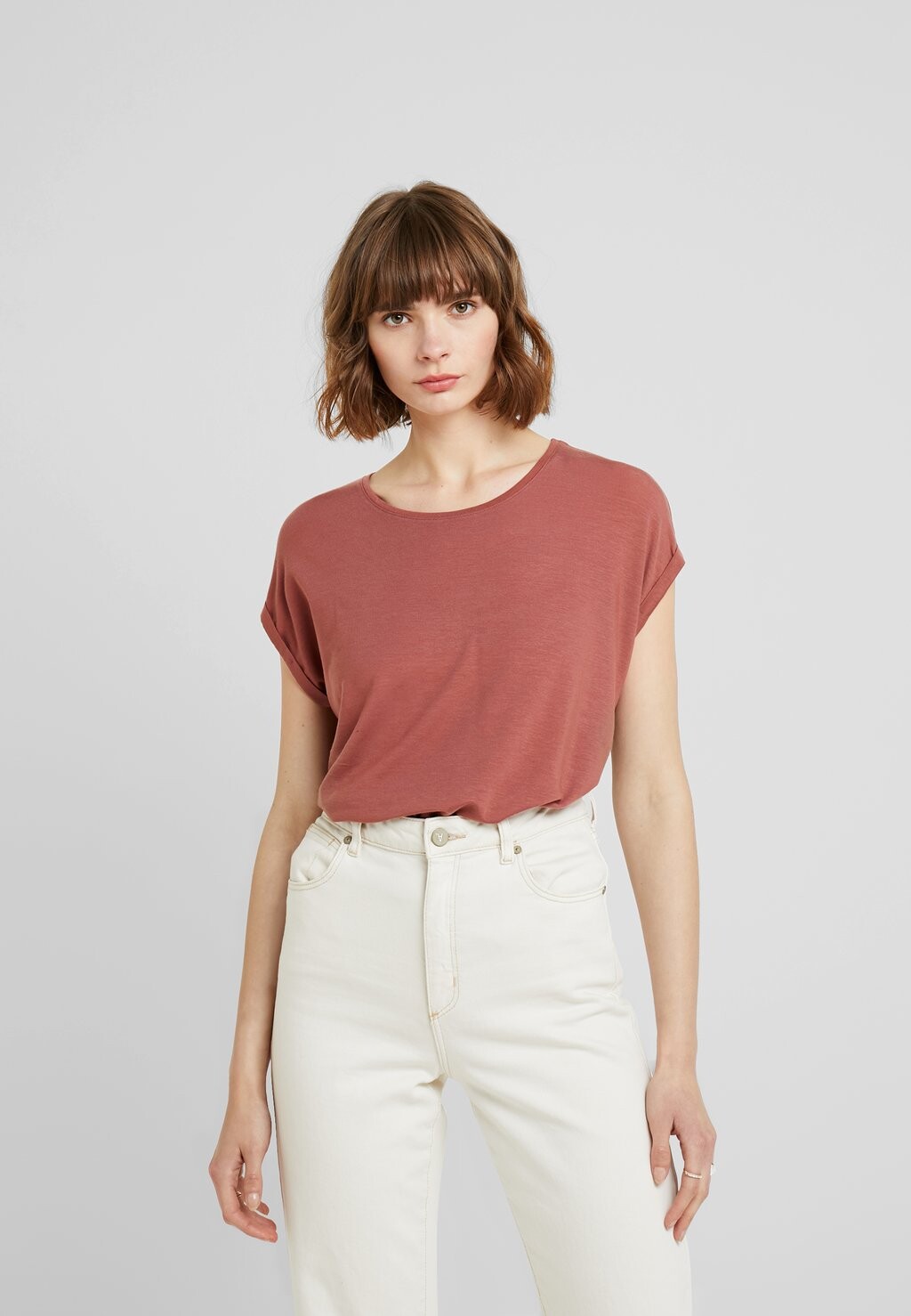 

Футболка базовая VMAVA PLAIN Vero Moda, цвет mahogany