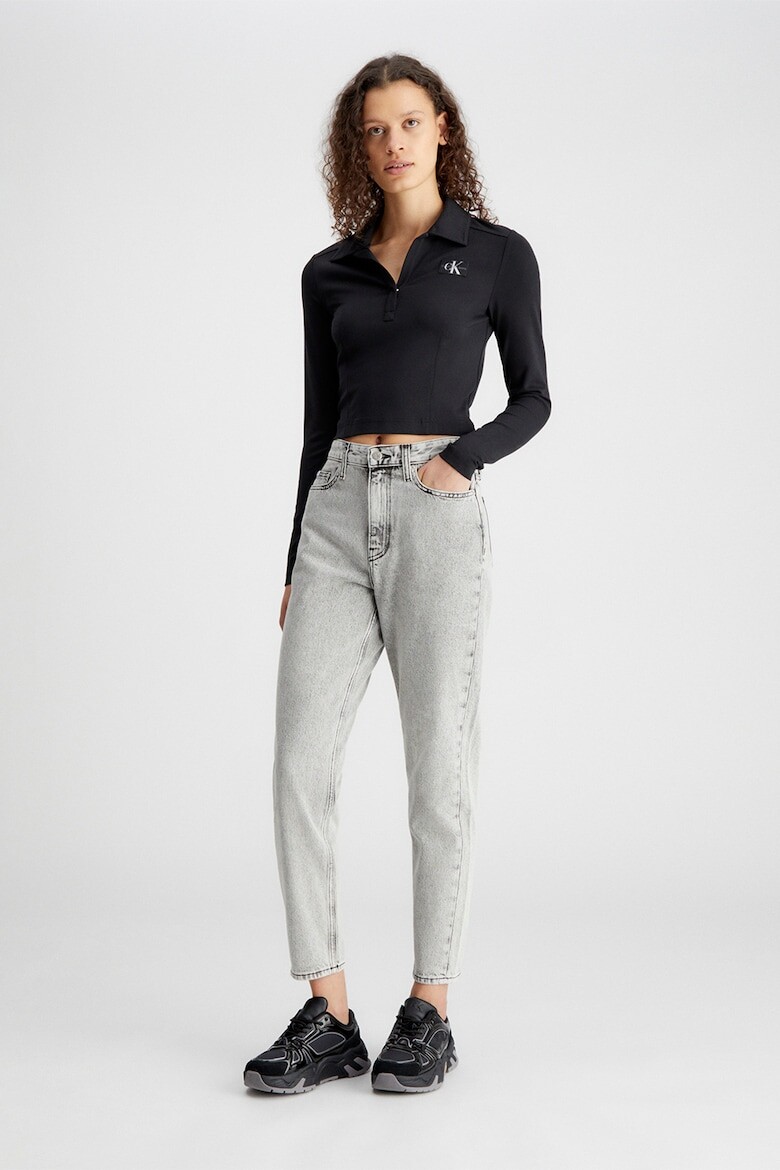 

Укороченный топ с логотипом Calvin Klein Jeans, черный