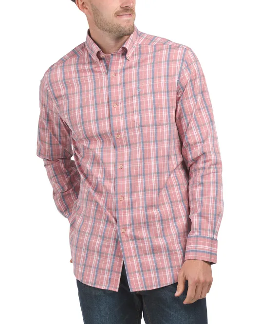 

Спортивная рубашка в клетку Asheland Heather Southern Tide, коралловый