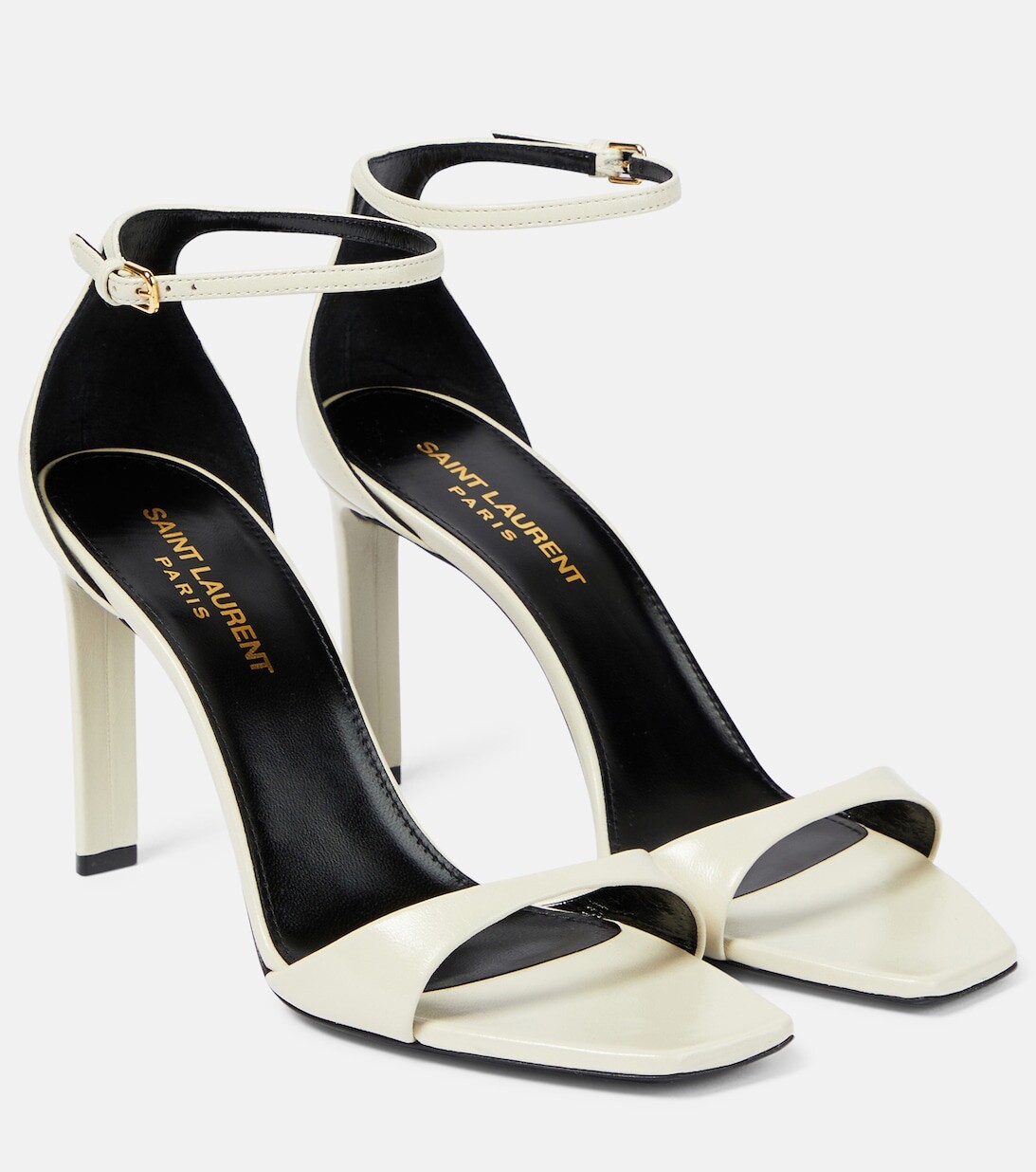 

Кожаные сандалии Bea 90 Saint Laurent, белый