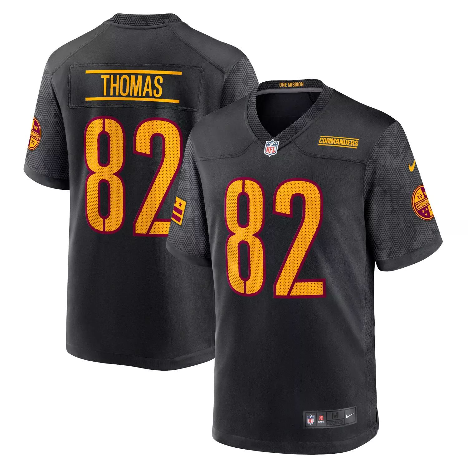 Мужская футболка Logan Thomas Black Washington Commanders для  альтернативного игрока игры Nike