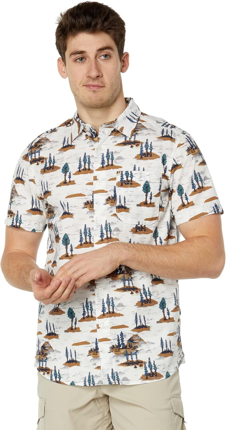 

Рубашка с коротким рукавом и узором Baytrail The North Face, цвет Gardenia White Camping Scenic Print