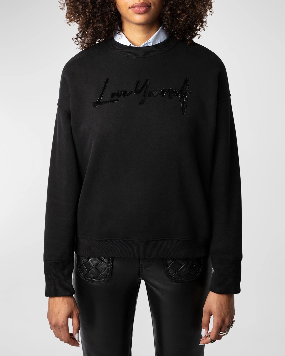 

Толстовка Oscar Love Yourself, украшенная стразами Zadig & Voltaire, цвет Noir
