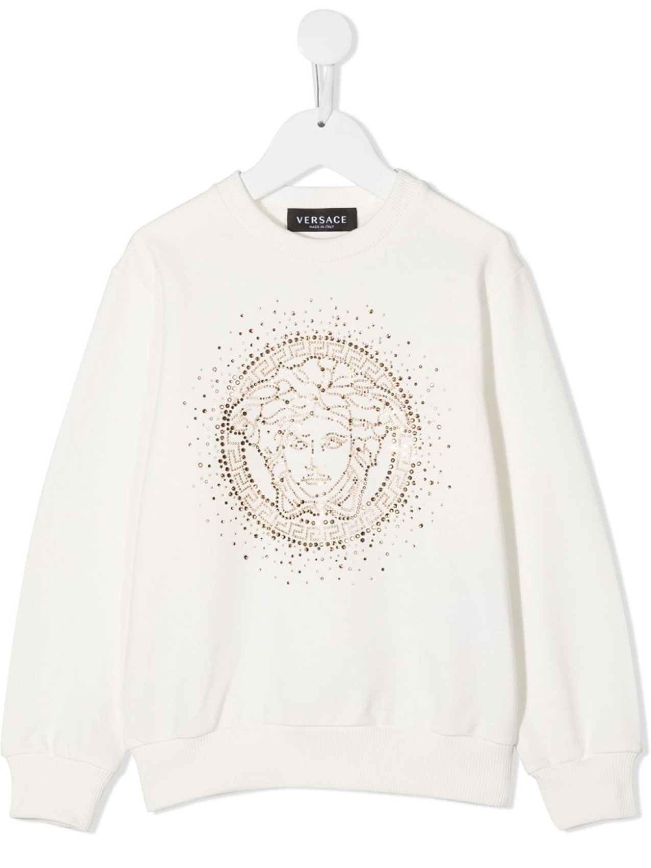 

Versace Kids толстовка с декором Medusa и логотипом, белый