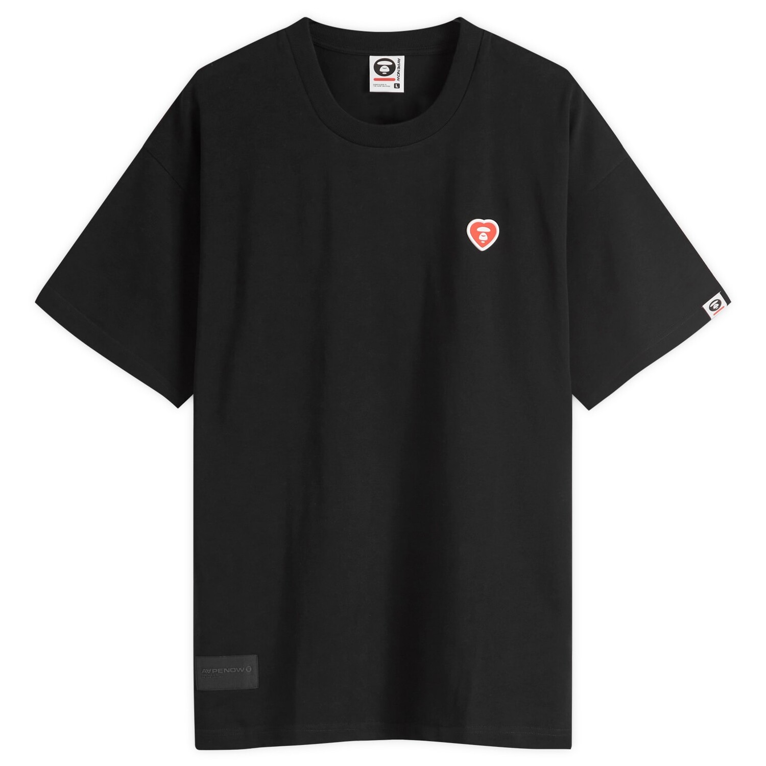 

Футболка Aape Heart Logo T-Shirt, черный