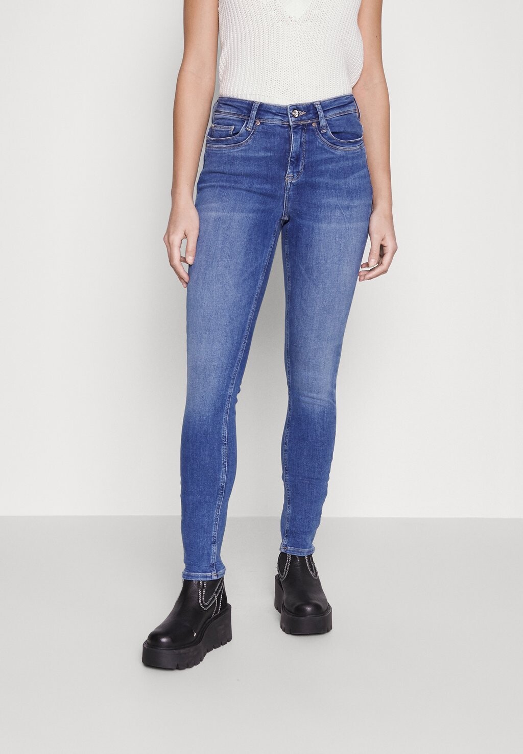 

Джинсы Skinny Fit ONLY Onlblush Waist, темно-синий деним