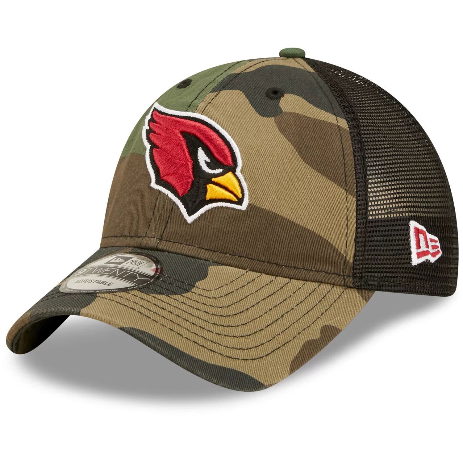 

Мужская кепка New Era камуфляж/черный Arizona Cardinals Basic 9TWENTY Trucker Snapback Hat