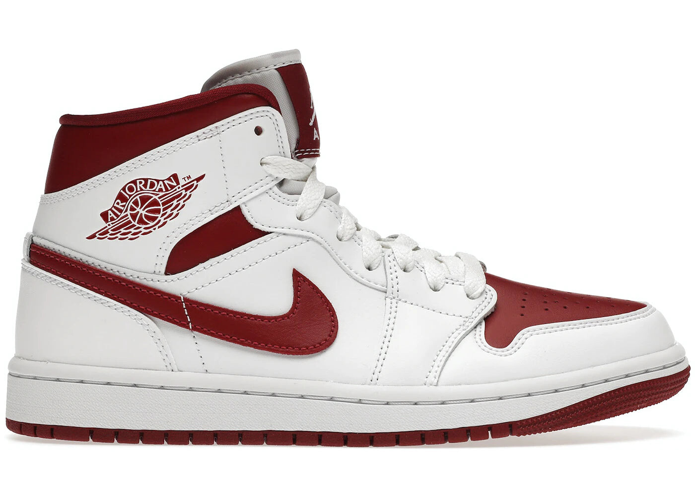 

Кроссовки Nike Air Jordan 1 Mid Reverse Chicago (W), красный / белый