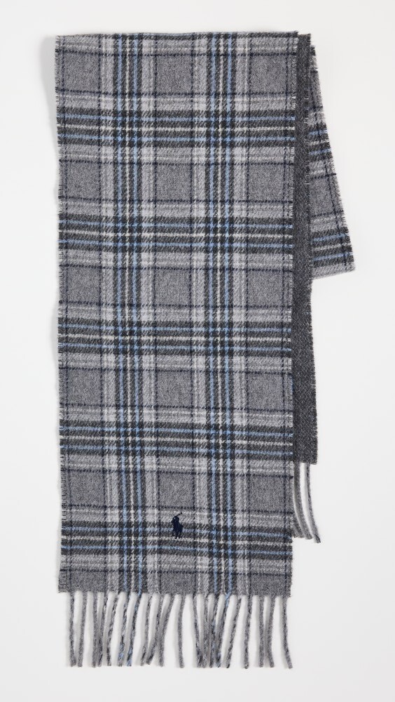 

Шарф Polo Ralph Lauren Reversible Menswear, серый