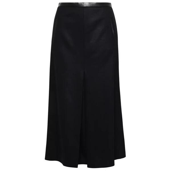

Юбка wool skirt Saint Laurent, черный
