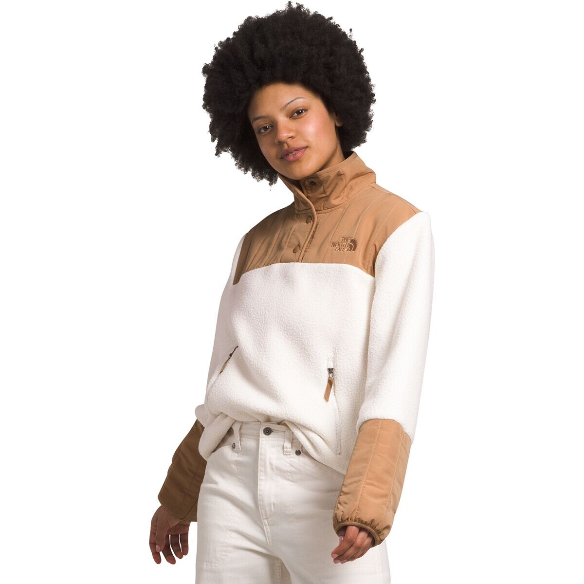 

Флисовый пуловер cragmont с застежкой 1/4 The North Face, цвет gardenia white/almond butter
