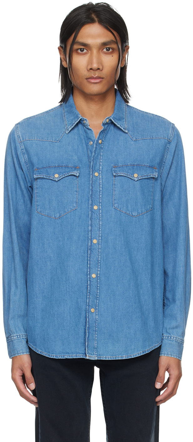 Синяя джинсовая рубашка George Nudie Jeans