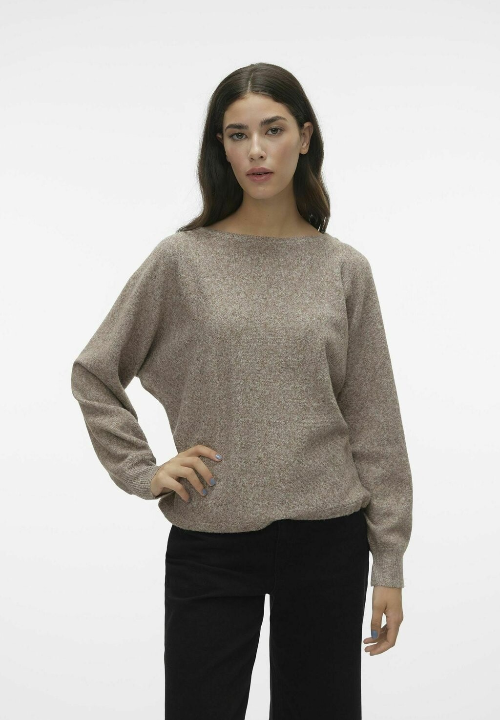 

Свитшот Vero Moda DOFFY LS BOATNECK GA BOO, цвет brown lentil