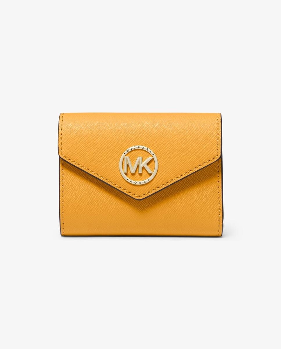 

Маленький женский кожаный кошелек оранжевого цвета Michael Michael Kors, оранжевый