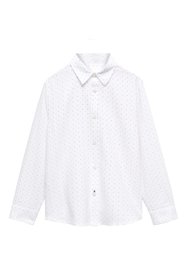 Хлопковая оксфордская рубашка Mango, белый