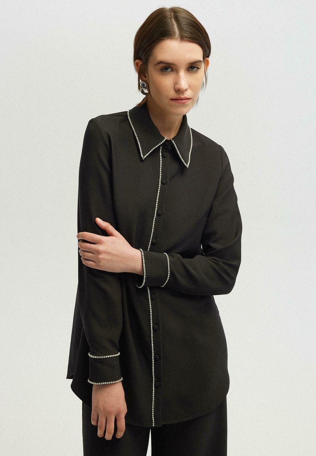 

Рубашка STONE EMBELLISHED Touché Privé, черный