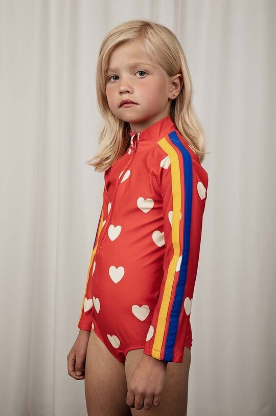 

Mini Rodini Сплошной детский купальник Hearts, оранжевый