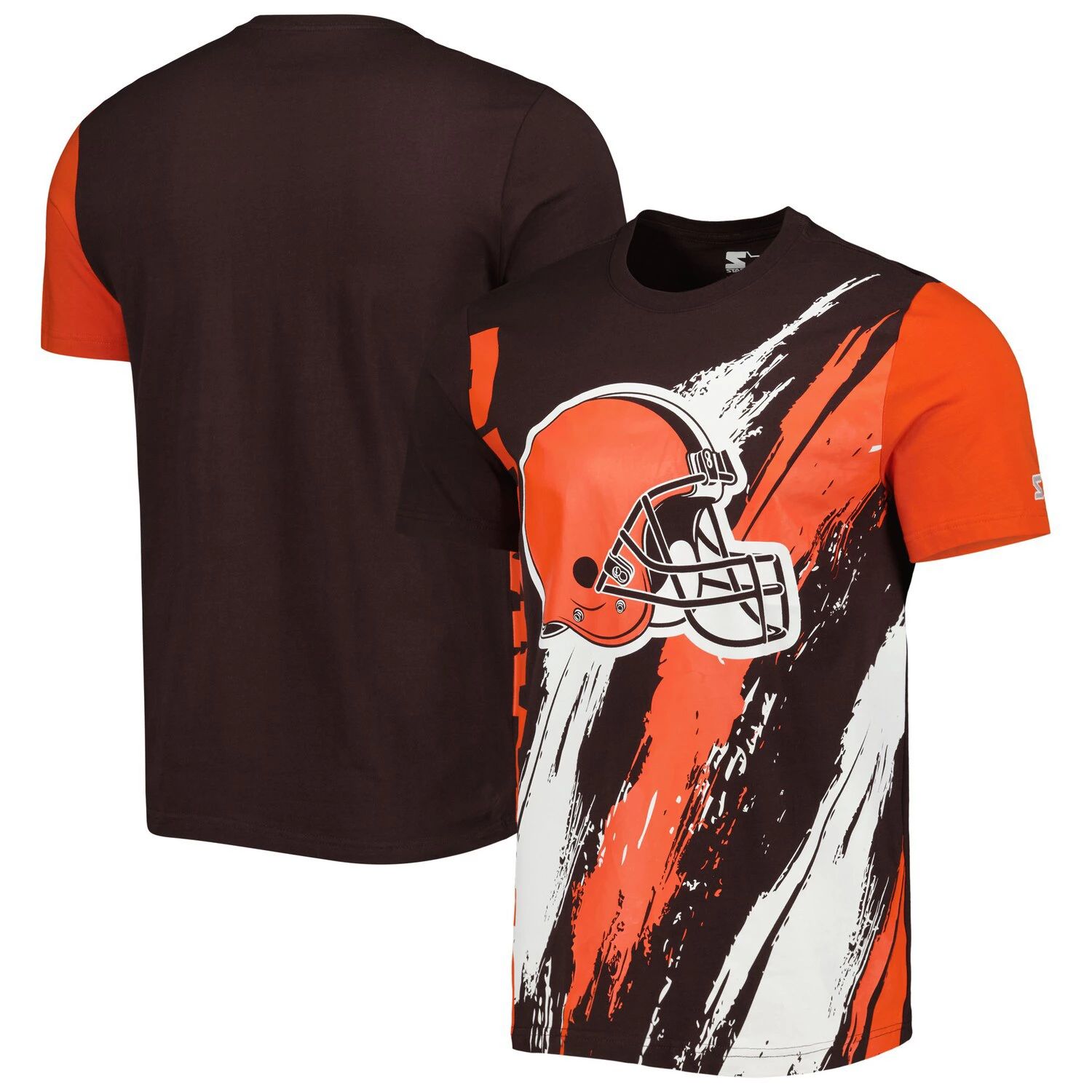 Мужская коричневая футболка Starter Cleveland Browns Extreme Defender