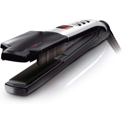Профессиональный выпрямитель для волос SwissX Super Brush & Shine с генератором ионов и цифровым дисплеем — черный, Valera цена и фото
