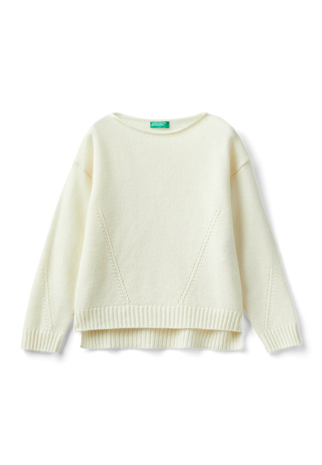 

Свитер С Игривой СТРОЧКОЙ United Colors of Benetton, белый