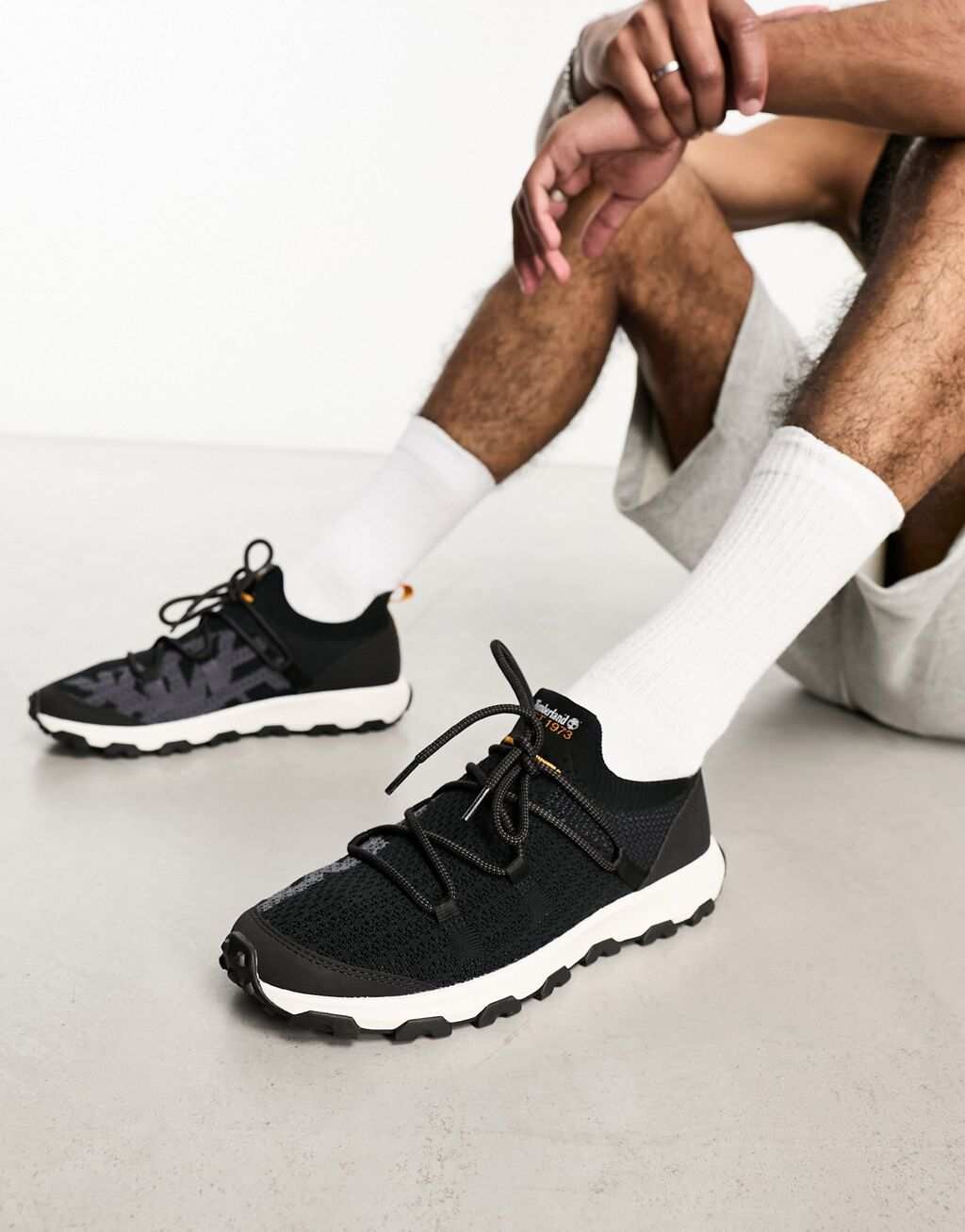 

Черные трикотажные низкие кроссовки Timberland Winsor Trail