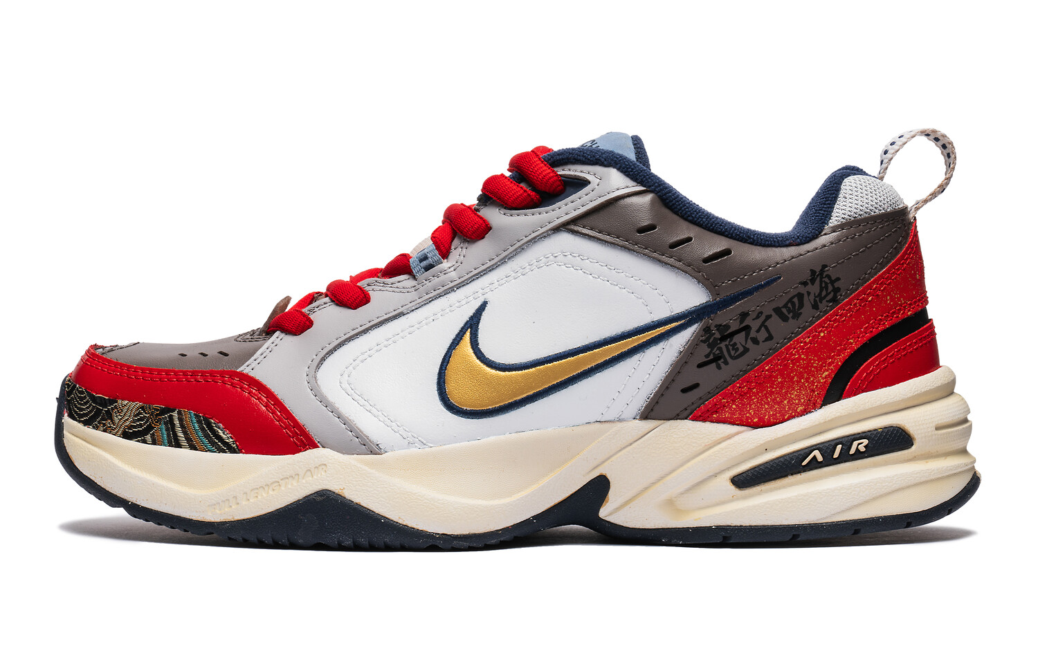 

Кроссовки Nike Air Monarch 4 Chunky Sneakers Unisex Low-top Black/Brown/Beige/Red, красный