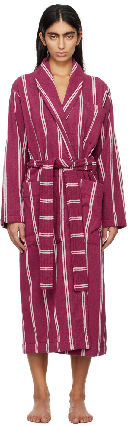

Классический фиолетовый халат Tekla, цвет Venice stripes