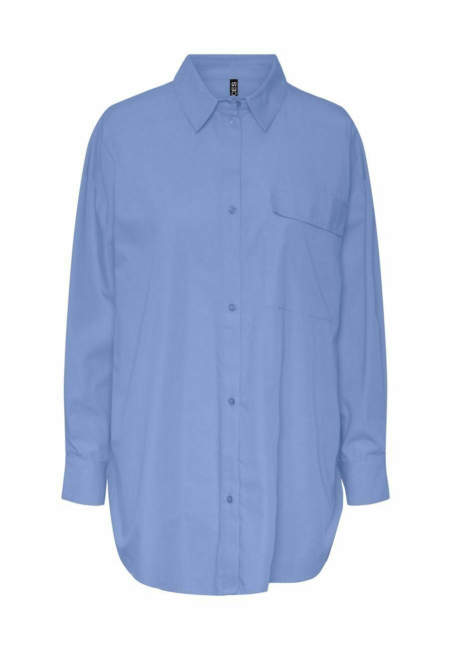 Рубашка Pieces с длинными рукавами, темно-синий